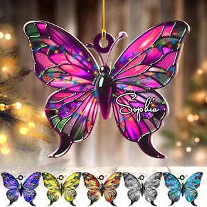 Butterfly Christmas Ornament, Butterfly Christmas Tree Ornaments, Butterfly Ornament 2025 Gift Butterfly Lover Christmas Tree Decor 2d Flat