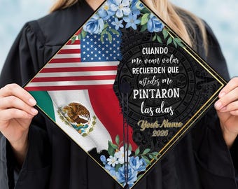 Customized Mexico Graduation Cap Topper, Mexican Graduation Cap Topper,Latina Grad Cap Topper, Mexico Cap Decoration for Graduation 2026