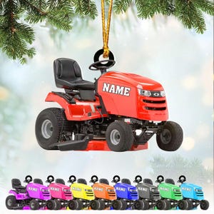 Personalized Lawn Mowers Christmas Tree Ornament, Riding Mowers Ornament 2024,Gardening Lovers Landscapers, Hanging Ornaments for Holidays
