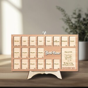 Pre K to Graduation School Picture Frame, School Years Photo Frame, Personalized Grade School Photo Frame, Senior Picture Gift Photo Frame