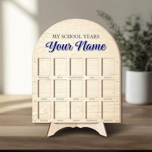 Pre K to Graduation School Picture Frame, School Years Photo Frame, Personalized Grade School Photo Frame, Senior Picture Gift Photo Frame