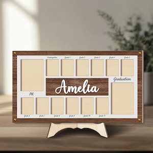 Pre K to Graduation School Picture Frame, School Years Photo Frame, Personalized Grade School Photo Frame, Senior Picture Gift Photo Frame