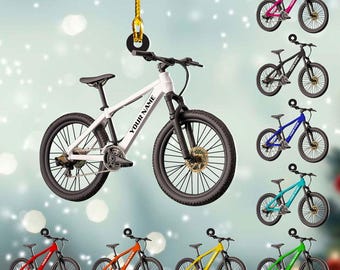 Personalized Bicycle Christmas Ornaments,Cycling Acrylic Ornament, Bicycle Gift,Christmas Gifts For Bicycle Rider,Bike Xmas Acrylic Ornament
