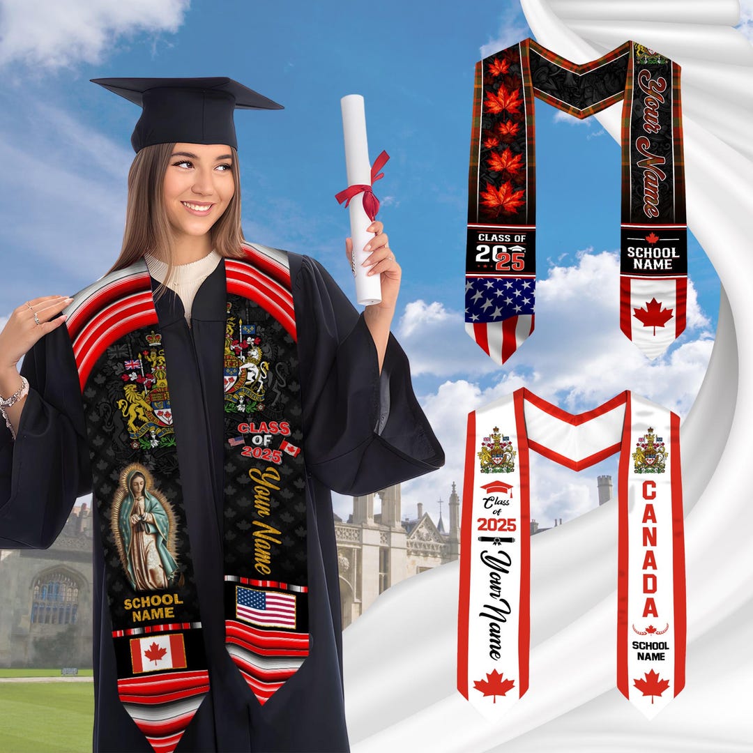 Custom Canada Graduation Sash 2025,canadian Graduation Sash,canada ...