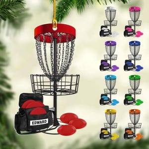 Personalized Disc Golf Ornament, Acrylic 2D Ornament,Gift For Disc Golf Lover, Christmas Ornament Gift, Xmas Disc Golf Ornament