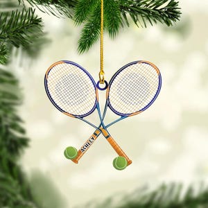 Custom Tennis Christmas Ornament, Tennis Ornament, 2025 Tennis Ball Ornament, Personalized Ornament, Tennis Mom Gift Idea, Tennis Coach Gift