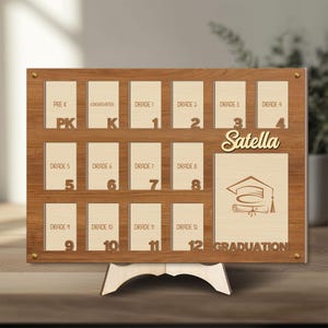 Pre K to Graduation School Picture Frame, School Years Photo Frame, Personalized Grade School Photo Frame, Senior Picture Gift Photo Frame