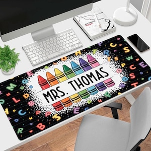 Personalized Teacher Desk Mat, Custom Teacher Composition Book Desk Mat With Name, Teacher Gifts, Back To School, Teacher Appreciation Gift