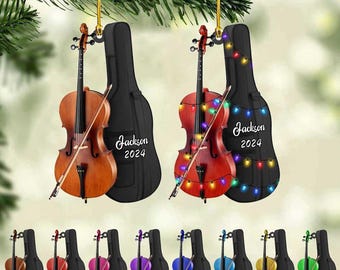 Personalized Cello Instrument Music Ornament,Cello Player,Cello Tree Ornament,Cello Musical Keepsake Xmas Ornament,Customized Cello Ornament