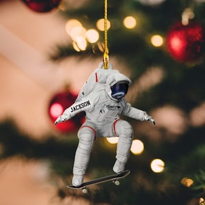 Personalized Astronaut Ornament, Space Ornament, Rocket Ornament, Planet Ornament, Solar System Gift, Outer Space Ornament, Astronaut Gift