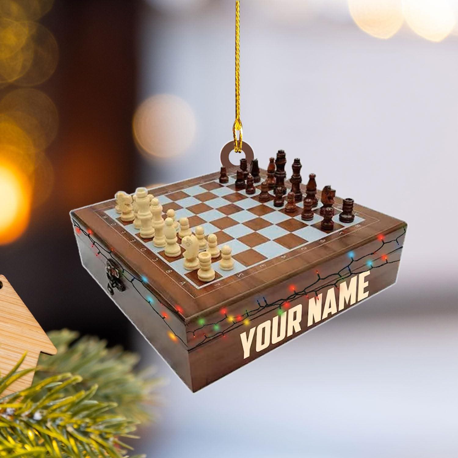 Custom Chess Board Christmas Ornament, Custom Chess Ornament,chess ...