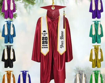 Personalized Graduation 2025 Ornament, Custom School Graduation Ornament Gift, Graduation Gown Ornament, 2025 College Graduation, Grad Gift