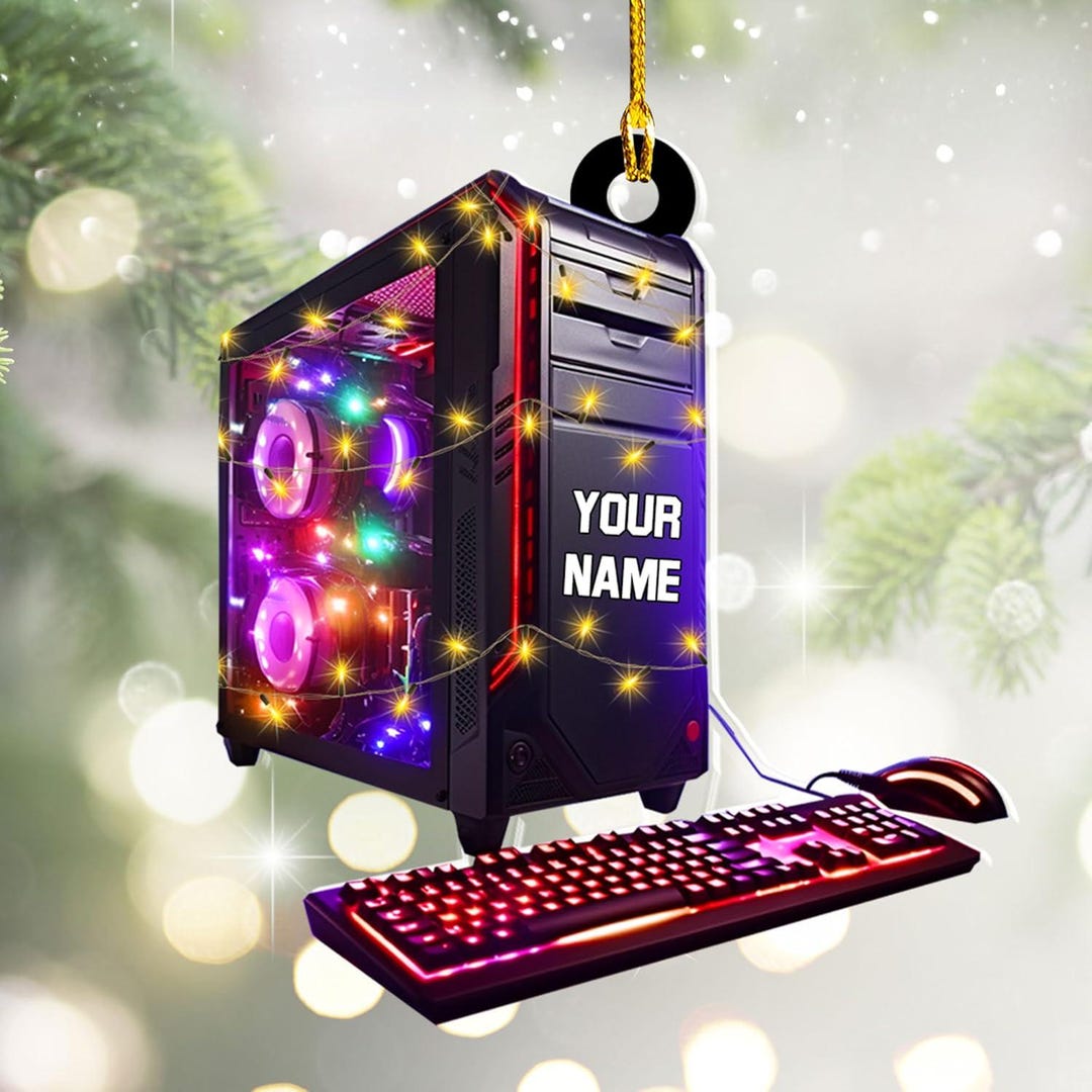 Custom Gaming Computer Christmas Ornament, Christmas Tree Decor, Custom ...