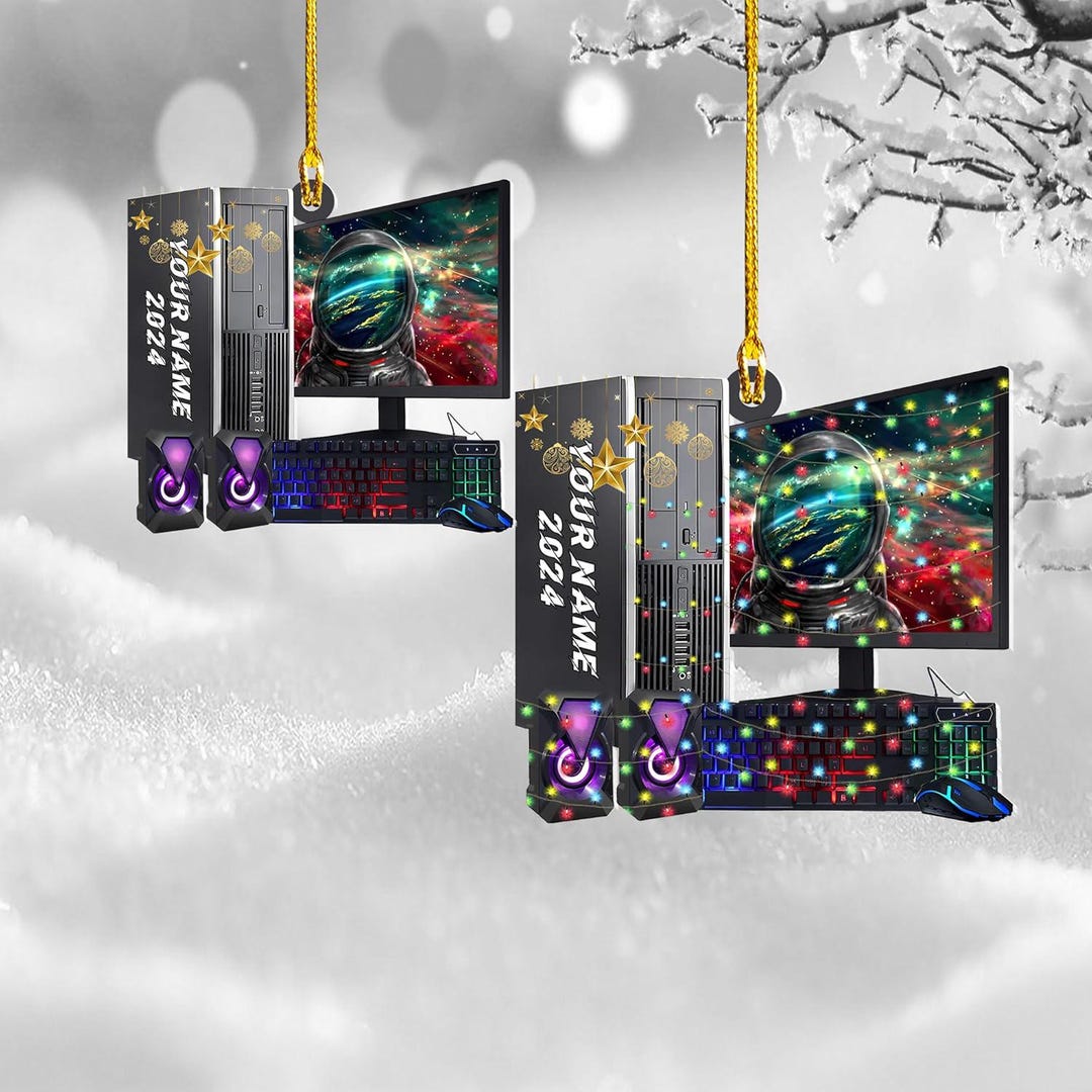 Custom Gaming Computer Christmas Ornament, Christmas Tree Decor, Custom ...