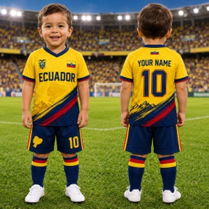 Personalized Ecuador Kid Soccer Jersey, Ecuador Soccer Jersey, Custom Name Number Ecuador Jersey Adult Youth,Ecuador Football Shirt Fan Gift