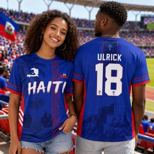 Personalized Haiti Soccer Jersey, Custom Name Number Haiti Jersey Adult Youth, Haitian Football Shirt Fan Gift