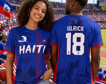 Personalized Haiti Soccer Jersey, Custom Name Number Haiti Jersey Adult Youth, Haitian Football Shirt Fan Gift