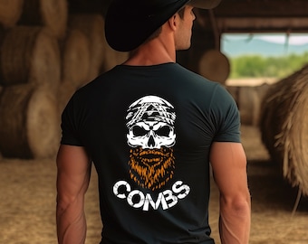 Combs Skull Graphic Tee: Western Country Music Concert Shirt