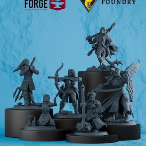 Servizio di Stampa Miniature Personalizzate Hero Forge - Miniatura in Resina Stampata in 3D Alta Qualità 28mm 32mm per DnD, TTRPG