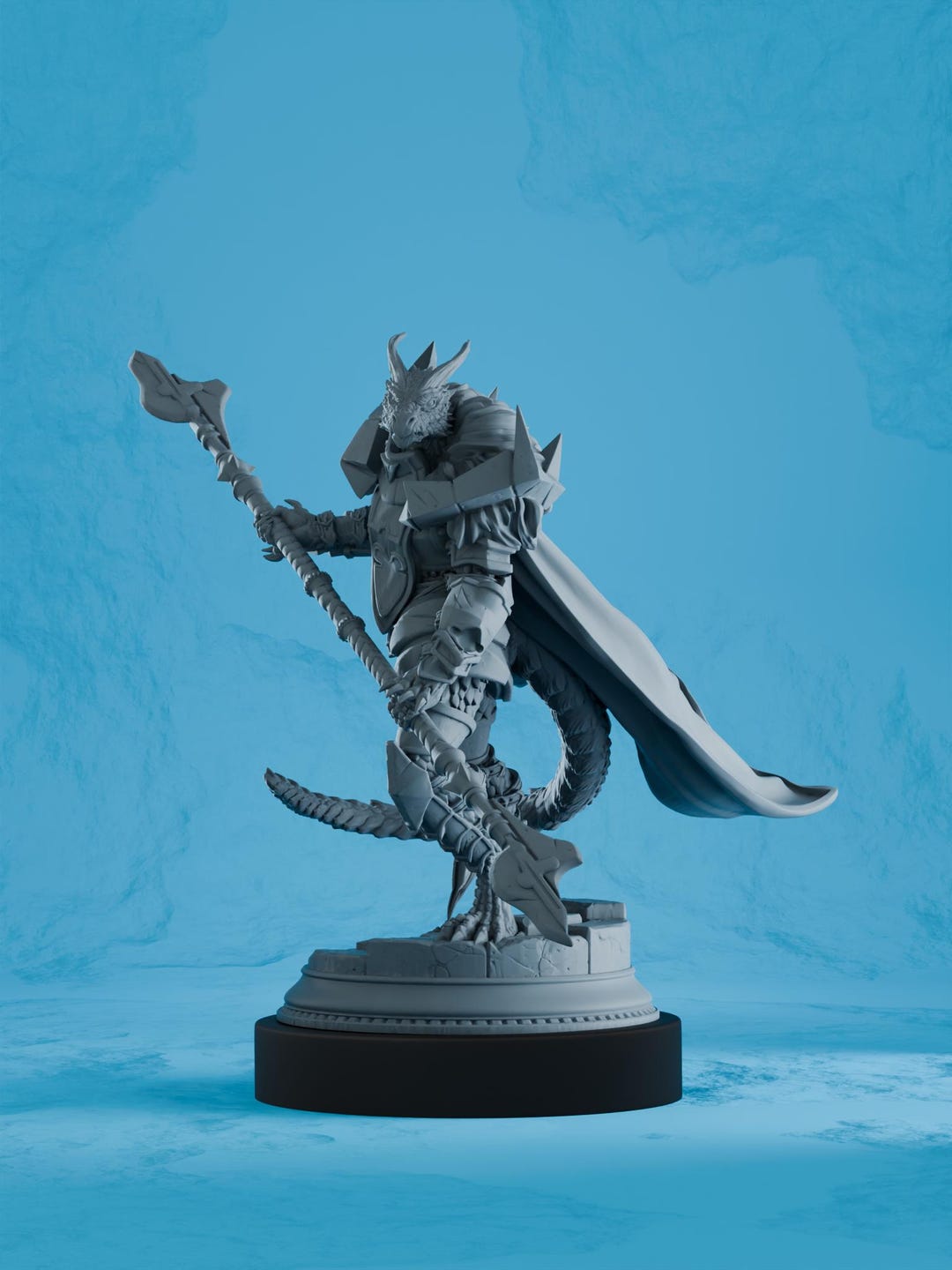 RPG-Figur - Dragonborn - Drakeid - Figur zum Bemalen für Fantasy ...
