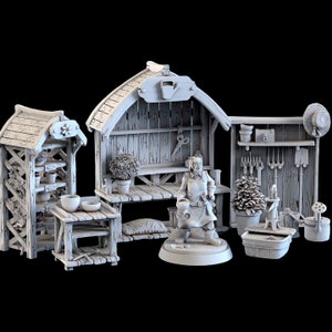 RPG Figurine - 32 mm - NPC Gardener - d&d, Pathfinder and role-playing games - dnd miniatures, pathfinder 2e, heroquest, minis - RPG accessory