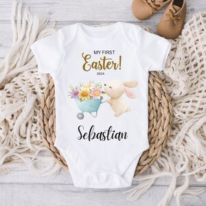 My First Easter Rabbit Babygrow, Easter Baby Outfit, Babies First Easter Sleepsuit Gift, My First Easter Sleepsuit, My 1st Easter Baby Vest