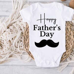 Happy Fathers Day Baby Vest Grow, Best Dad Ever, Personalised Birthday Gift, Personalised First Father&#39;s Day Baby Vest, Fathers Day Gift