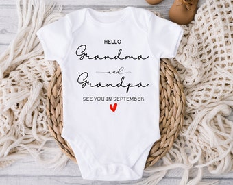 Announcement For Grandparents, Coming Soon Baby Vest, Newborn Gift, Personalized New Arrival Gift, Granparent Gift, Pregnancy Reveal