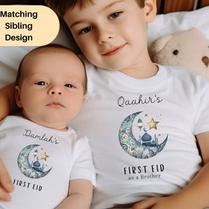 Personalised First Eid Ramadan Mubarak Baby Bodysuit, First Eid Sleep Suit, Ramadan Baby Grow, My First Eid Mubarak, Eid Mubarak Baby Grow image 7