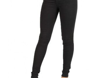 Toxik3 L185 Women's High Waist Skinny Jeans - Black