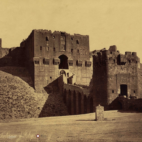 1867-99 Citadel of Aleppo Main Entrance Vintage Photo - Digital Download