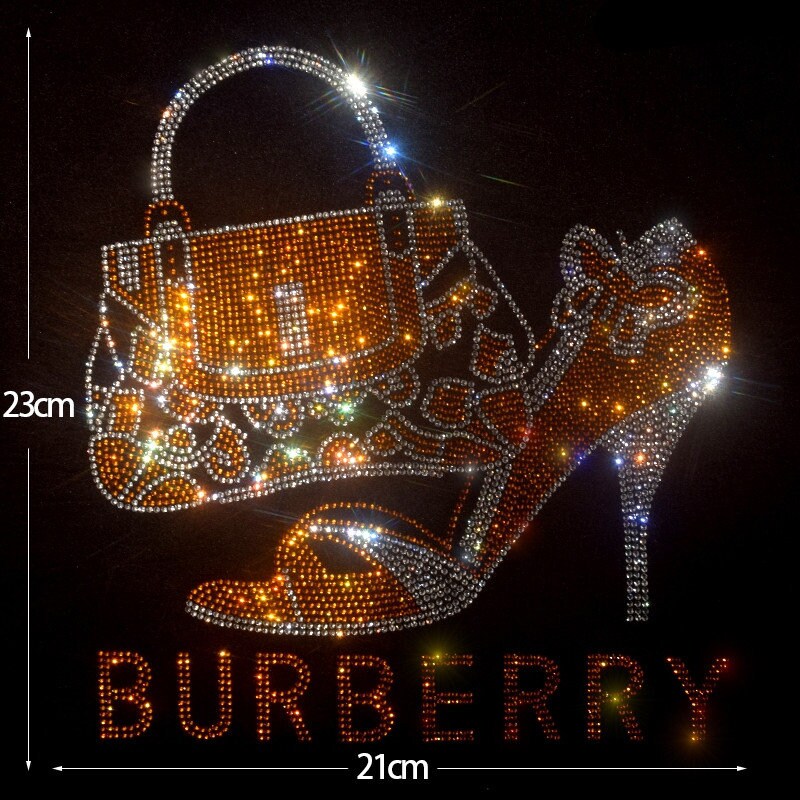 Rhinestone Transfer Bling Hot Fix Iron on Patch Motif Design Transfer ...