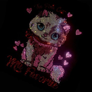 Rhinestone Kitten Shirt - Etsy