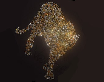 Tijger Strass Transfer, Opstrijkbare hot fix, Strass Transfer Bling Hot Fix Opstrijkbare Patch Motief Ontwerp Transfer, Crystal Bling