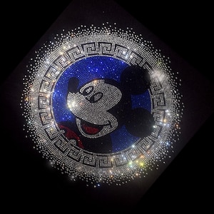 Schattige cartoon Rhinestone Transfer Bling Hot Fix Iron on Patch Motif Design Transfer, Opstrijkbare hot fix, Bling shirts, Ontwerpmotief voor shirts
