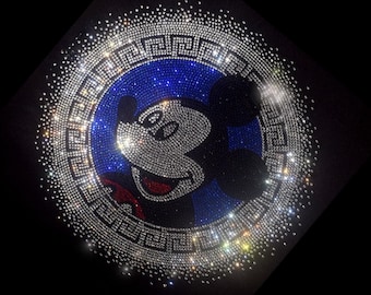Schattige cartoon Rhinestone Transfer Bling Hot Fix Iron on Patch Motif Design Transfer, Opstrijkbare hot fix, Bling shirts, Ontwerpmotief voor shirts