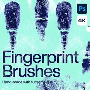 Pennelli per impronte digitali | Pennelli Photoshop | Pennelli per impronte di mani 4k | Texture PNG punta delle dita | Arte super realistica con l'impronta della mano esclusiva RB
