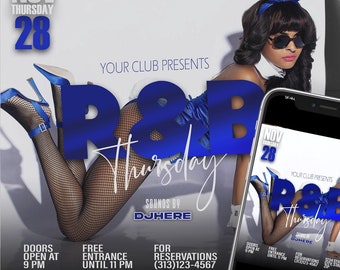 Volantino RnB, Volantino Club, Modello di volantino fai da te, Volantino per eventi, Volantino per inviti a feste, Volantino per feste di spogliarelliste, Volantino per feste di Pasqua per adulti