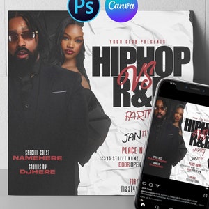 Hiphop RnB Flyer,Club Flyer, DIY Flyer Template Design, Event Flyer, Party Invitation Flyer, Stripper Party Flyer, Adult Party Flyer