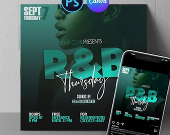 RnB Flyer,Club Flyer, DIY Flyer Template Design, Event Flyer, Party Invitation Flyer, Stripper Party Flyer, Adult Party Flyer