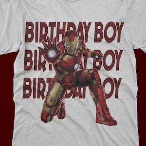 Iron Man Png, Birthday Boy Png, imprimible para camiseta