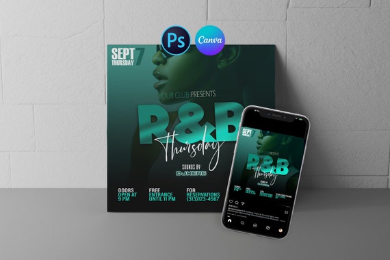 RnB Flyer,Club Flyer, DIY Flyer Template Design, Event Flyer, Party Invitation Flyer, Stripper Party Flyer, Adult Party Flyer