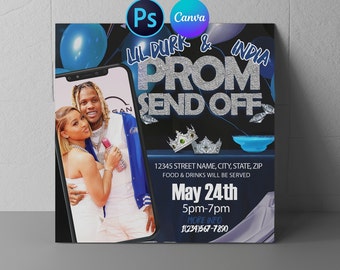 Flyer voor schoolfeest, flyer voor schoolfeest, uitnodigingsflyer voor schoolfeest, uitnodiging voor schoolfeest, flyer voor schoolfeest, seizoensflyer, doe-het-zelfevenementflyer bewerken met Photoshop en Canva