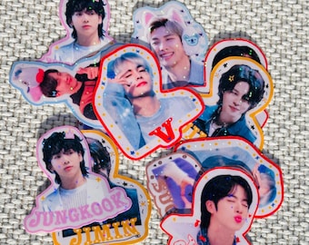 BTS Holographic Waterproof Stickers: Kpop ARMY Gift