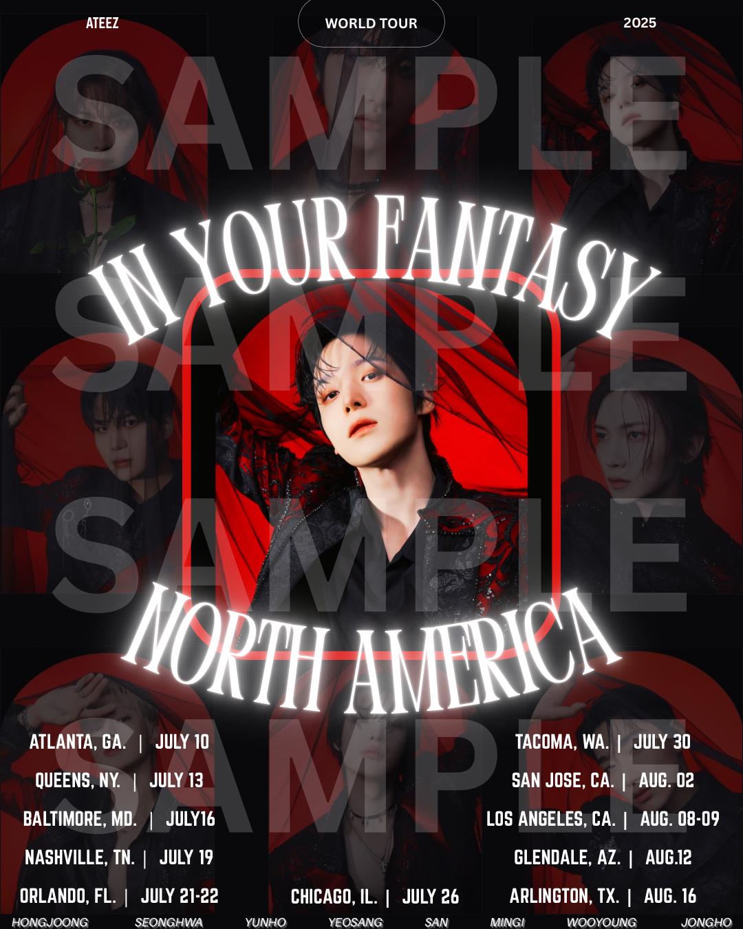 ATEEZ North America Tour Poster: K-pop Fan Art Print (8.5