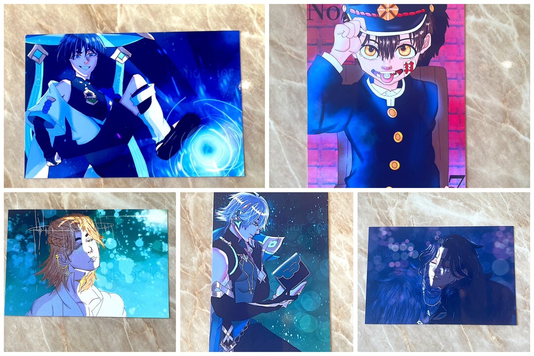 Small Anime Art Prints Genshin Impact Art Prints Etsy