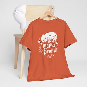 Mama Bear Nature Flowers T-Shirt | Mama Bear, Mothers Day Gift, Bear Shirt, Mom Shirt, Mama Shirt, Mothers Day Shirt, Baby Shower Gift