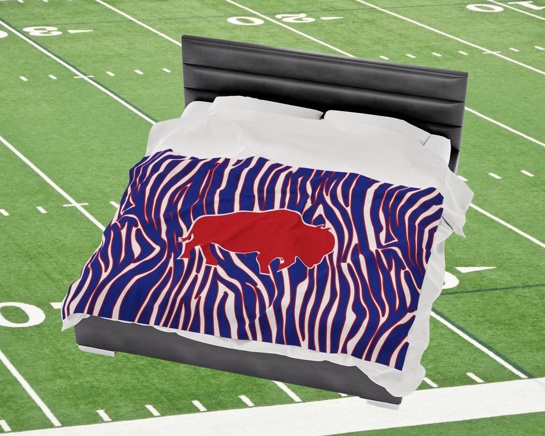 Buffalo Bills Zubazinspired Velveteen Plush Blanket Bills Etsy