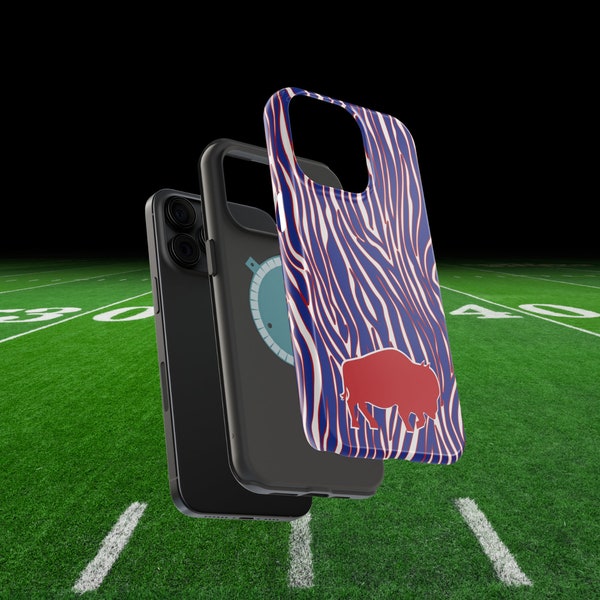 MagSafe Buffalo Bills Zubaz-Inspired Protective Phone Case | MagSafe, Bills Phone Case, Buffalo Phone Case, Buffalo Zubaz Phone Case