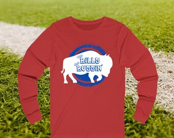 The BILLS ARE BUSSIN' Buffalo Bills Long Sleeve Tee | Bills T-Shirt, Buffalo Bills Shirt, Buffalo Football Tee, Billieve Shirt, Go Bills